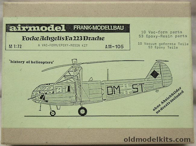 Airmodel 1/72 Focke-Achgelis FA-223 Drache, AM-105 plastic model kit